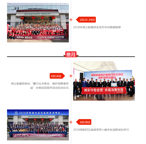 绿之韵 2018年度大事记